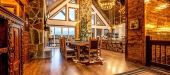 Luxury Lodge for 40 Guests • Covered Event Patio • Lakeside Escape on 70 Acres