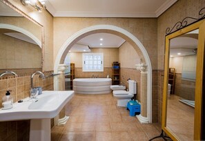 Badewanne, Haartrockner, Handtücher