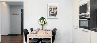 Stylish Apartment with Balcony | Parking, Workspace