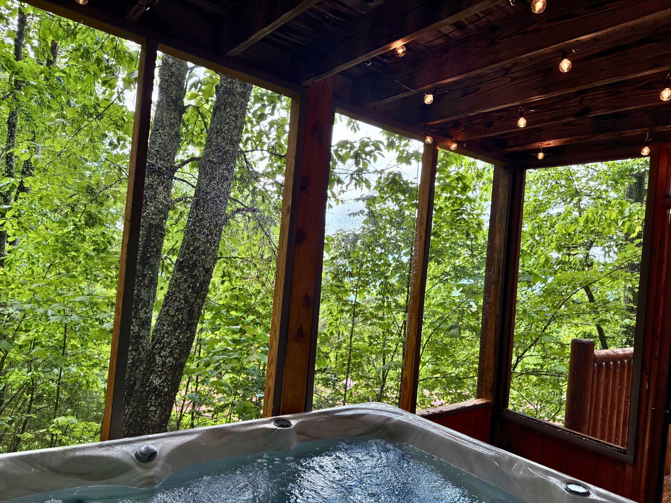 Outdoor spa tub