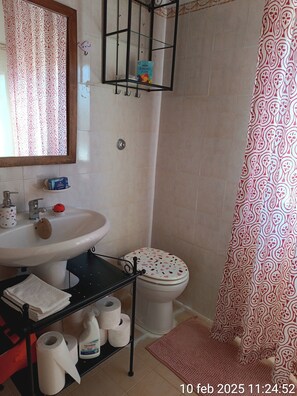 Dusche, Haartrockner, Bidet, Handtücher