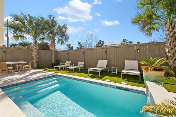 Una piscina riscaldata