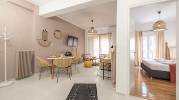 Apartamento urbano | 1 quarto, roupas de cama de algodão egípcio, roupas de cama premium