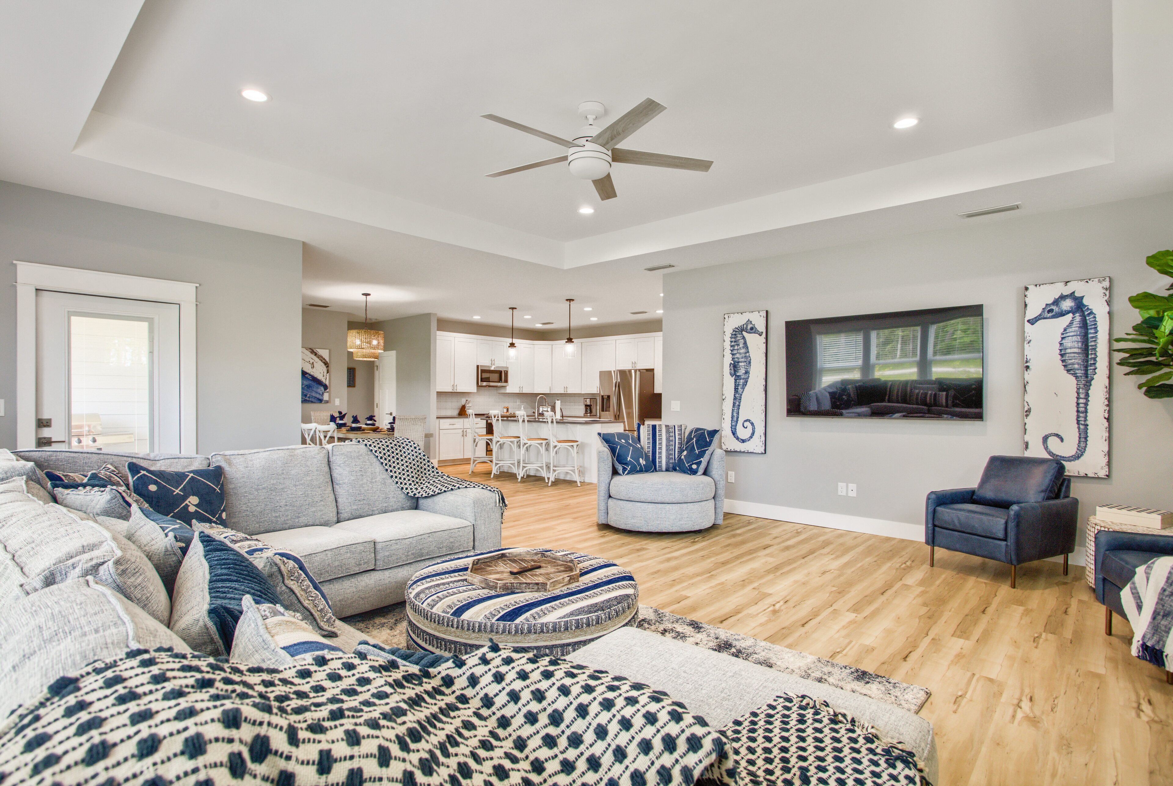 Coastal Cove | 4BR Luxury Home, Walk to Beach, BBQ Patio, Beach Gear Provided