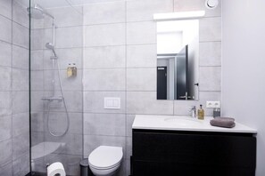 Ducha, secador de pelo, toallas