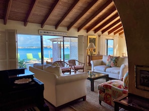 Smart TV, fireplace, computer monitors, printers