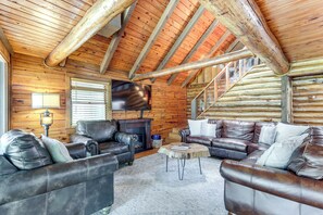TV, fireplace, video games, books