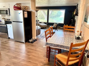 Dining - Coastal Home on Edge of Town with Fire-pit & Private Beach Path. Dog Friendly! (Long Beach)