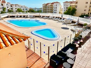 Outdoor pool, a heated pool - Spacious Apartment With Relaxing View Terrace and Heated Pools, Los Cristianos (CN)