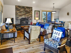 TV, fireplace, DVD player