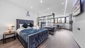 1 soverom, strykejern/-brett, wi-fi og sengetøy