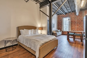 Laptop workspace, iron/ironing board, free WiFi, bed sheets - The Brewer's Lofts Above Grand Strand Brewing (Myrtle Beach)