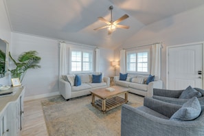 House (4 Bedrooms) | Interior - Private Pool & Furnished Deck: Port Aransas Home! (Port Aransas)