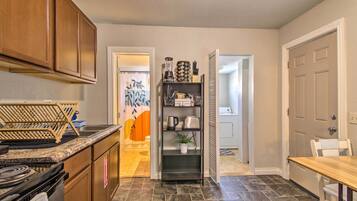 Microwave, oven, stovetop, blender