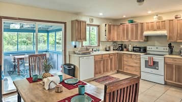 Microwave, oven, stovetop, dishwasher