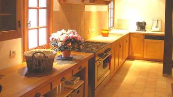 Fridge, microwave, dishwasher