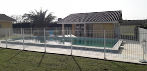 A heated pool