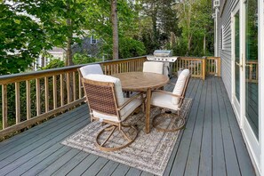 Outdoor dining - Updated Falmouth Family Home ~ 2 Mi to Beach! (Falmouth)