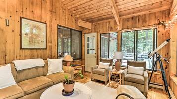 Televisión y chimenea