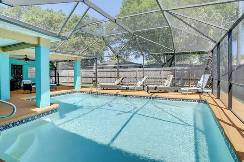 Colorful Coastal Home w/ Pool, 6 Mi to Beach!