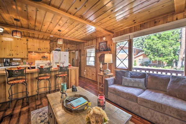House (2 Bedrooms) | Interior - < 3 Mi to Lake: Pet-friendly Big Bear Cabin (Big Bear Lake)