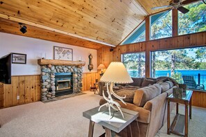 House (4 Bedrooms) | Front of property - Dock Access & Hot Tub: Waterfront Meeks Bay Home (Tahoma)