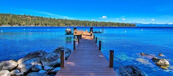 Dock Access & Hot Tub: Waterfront Meeks Bay Home