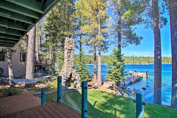 House (4 Bedrooms) | Interior - Dock Access & Hot Tub: Waterfront Meeks Bay Home (Tahoma)