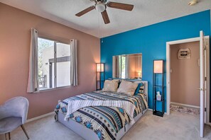 House (2 Bedrooms) | 2 bedrooms, laptop workspace, bed sheets - Serenity in Duke City w/ Manzano Mtn View (Albuquerque)
