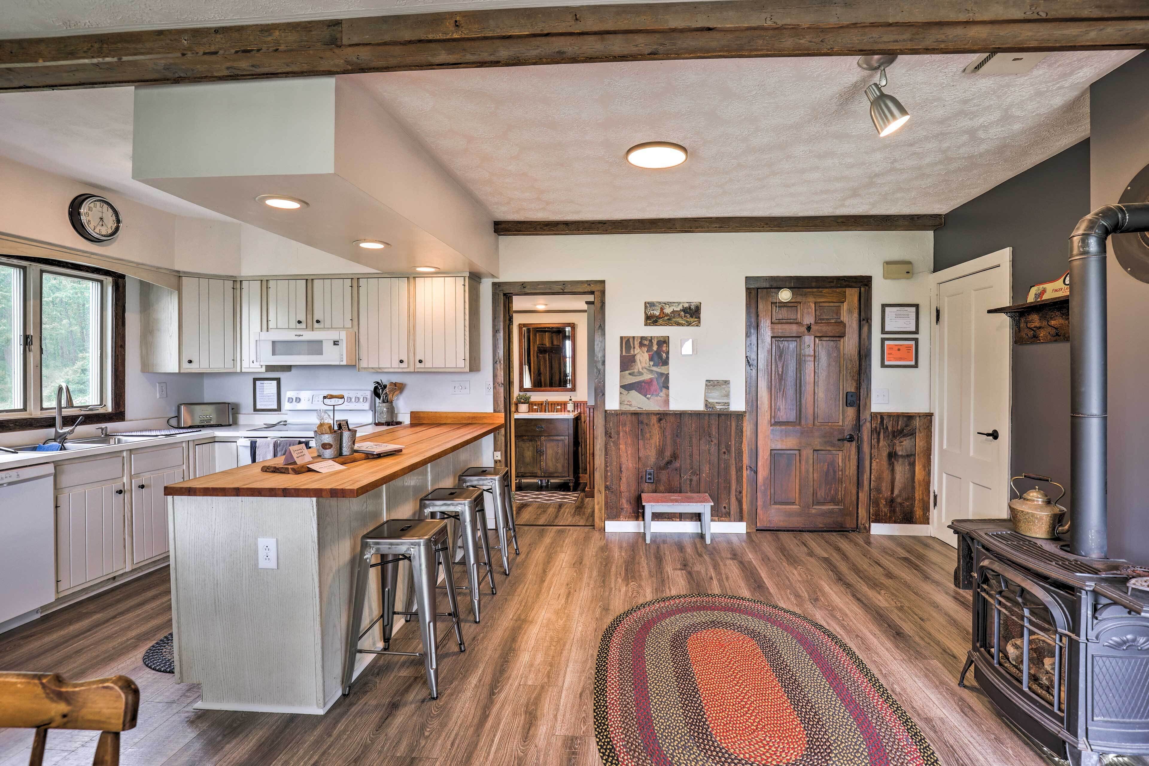 Microwave, oven, stovetop, dishwasher