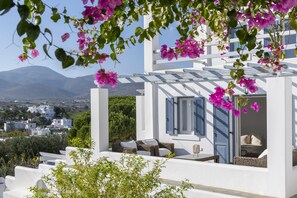 Terrace/patio - Seaside Ilios Home With View, 50m From Logaras Sandy Beach (Paros)