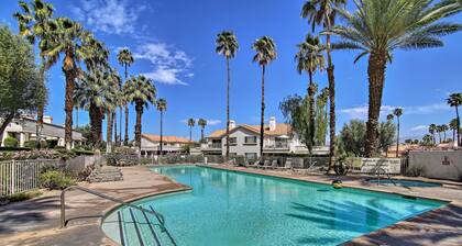 Palm Desert Resort Villa w/ Deck & Pool View!