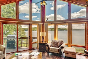 House (4 Bedrooms) | Interior - Sauna & Pool Table: Family Home on Lake Chicagon (Granby)