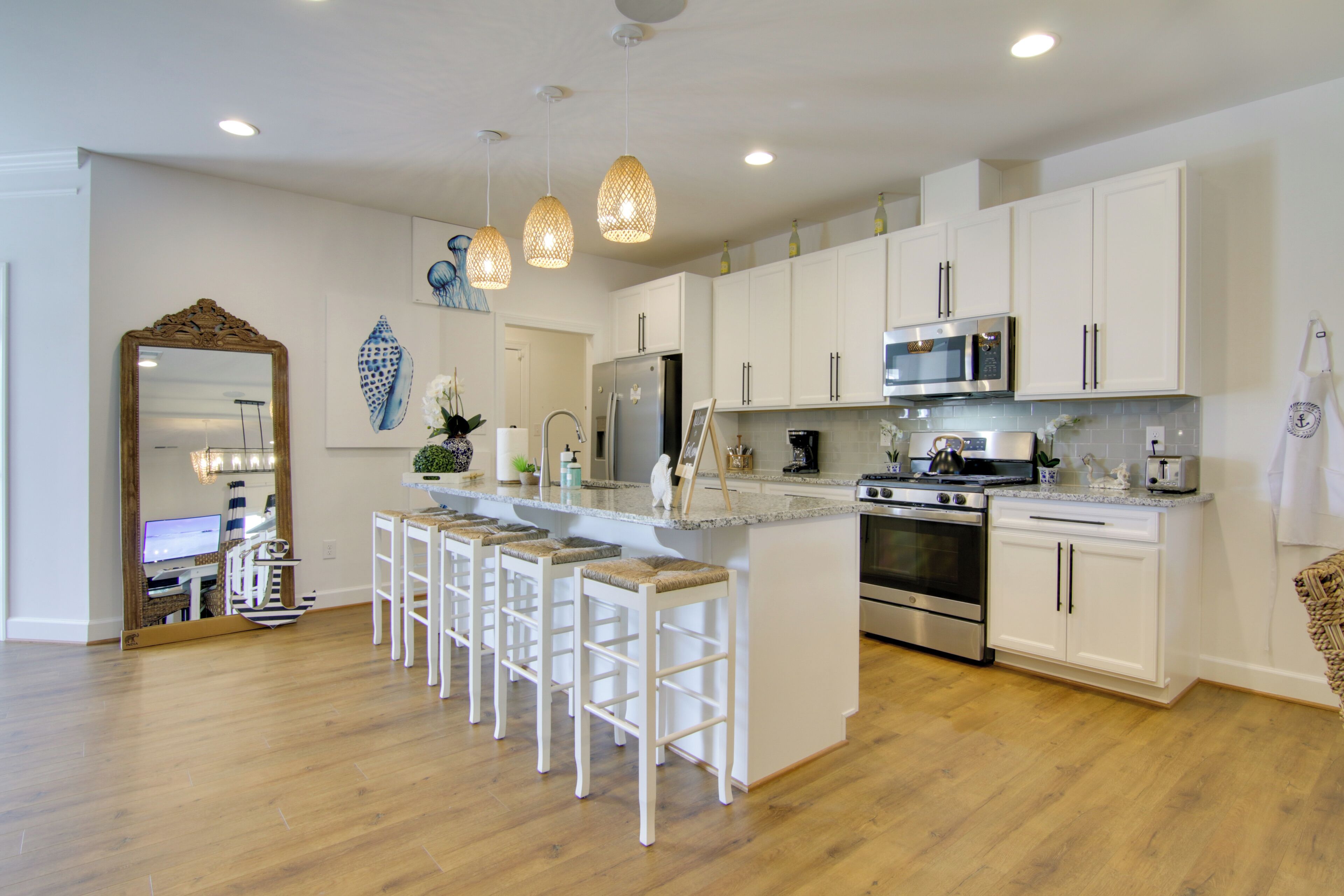 Microwave, oven, stovetop, dishwasher