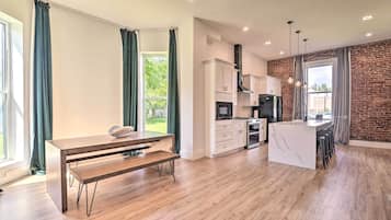 Microwave, oven, stovetop, dishwasher