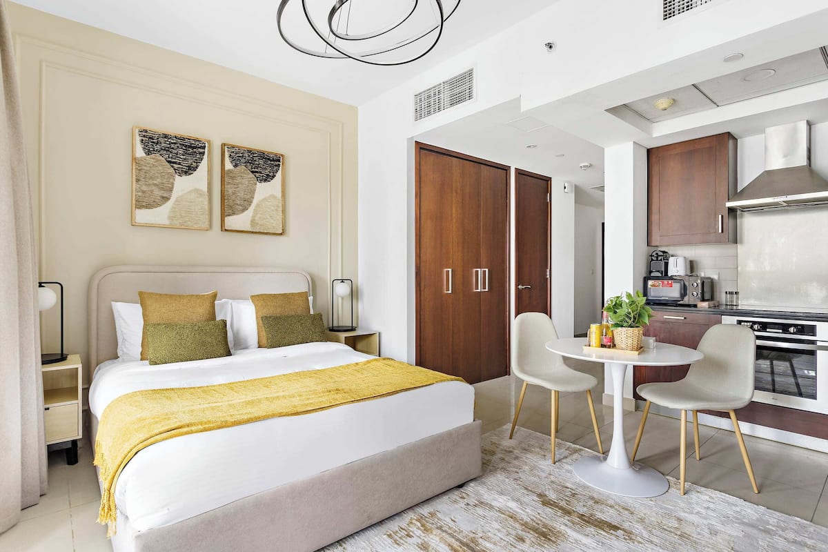 City Studio (29 BLVD T1 1403) | 1 slaapkamer, lakens van Egyptisch katoen, luxe beddengoed