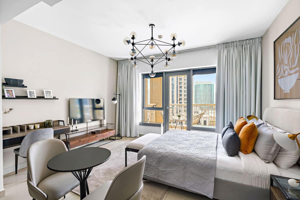 Business studio (29BLVD T2 903) | 1 slaapkamer, lakens van Egyptisch katoen, luxe beddengoed