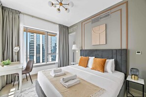 Business-Apartment (29BLVD T1 2204) | Bettwäsche aus ägyptischer Baumwolle, hochwertige Bettwaren
