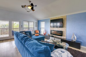 House (3 Bedrooms) | Interior - Furnished Patio & Deck: Galveston Escape! (Galveston)