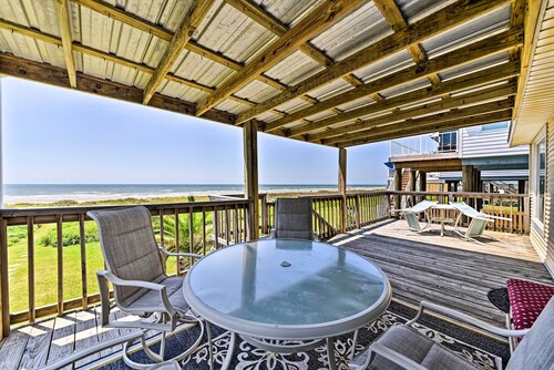 Galveston Beach House w/ Private Deck & Gulf Views