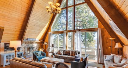 A-frame Home w/ 3 Decks & Lake Arrowhead Views!