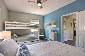 House (2 Bedrooms) | Interior - Grill & Fire Pit: Blue Cabin Ozarks Getaway! (Camdenton)