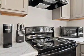 Microwave, oven, stovetop, dishwasher