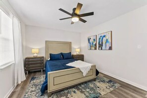 2 bedrooms, iron/ironing board, WiFi, bed sheets