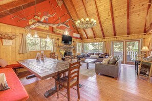 House (3 Bedrooms) | Interior - Game Room & 2 Decks: Walkable Lake Arrowhead Cabin (Lake Arrowhead)
