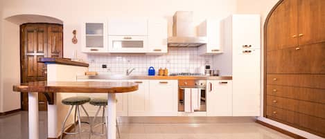 Fridge, oven, stovetop, dishwasher