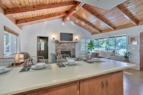 Modern & Unique Cabin With Deck by Lake Gregory!