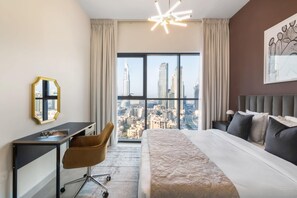 Family Apartment (Bellevue T1 1904) | Peralatan tempat tidur premium, busa memori, peti besi dalam bilik 