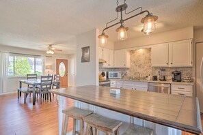 Microwave, oven, stovetop, dishwasher
