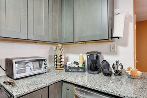 Microwave, oven, stovetop, dishwasher